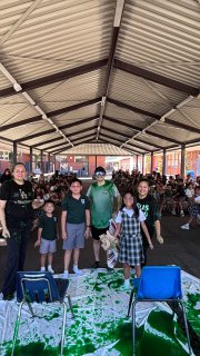 Thank you to our community for ALL of your incredible Read-A-Thon donations! The students that raised the MOST got to SLIME a teacher/PTO board member today! A huge Thank you to our brave volunteers who brought the Saint Spirit today!! And thank you to PTO and Mrs. O for saying YES to FUN🥳